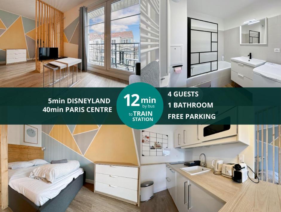 Le Delta Bailly - Appartement Pour 4 Personnes Disneyland Paris ภายนอก รูปภาพ